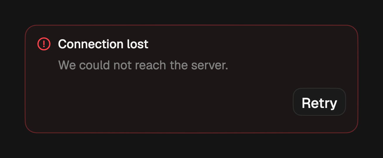 Alert with actions