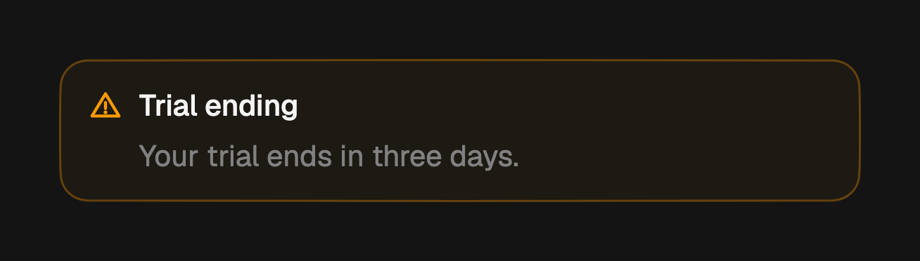Alert with description