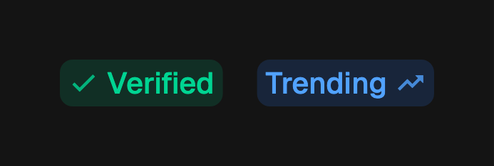 Badge with icons