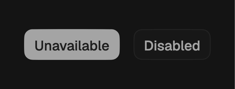 Disabled button