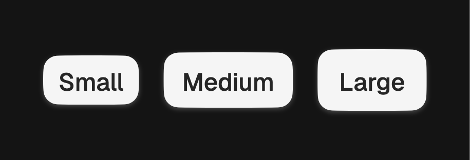 Button sizes