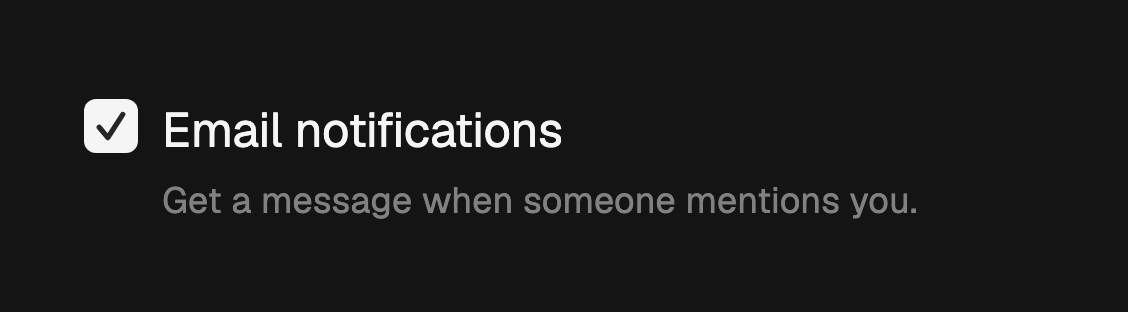 Checkbox with description