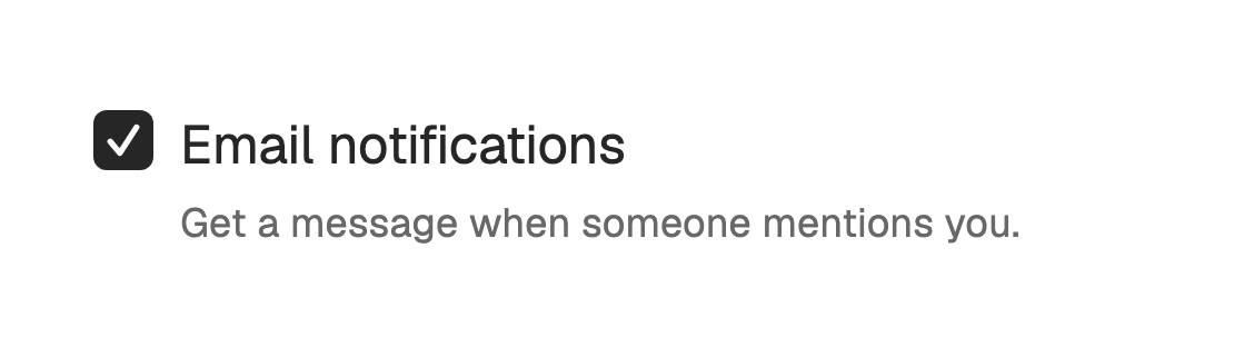 Checkbox with description