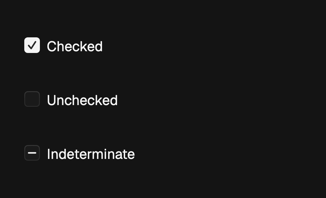 Checkbox states