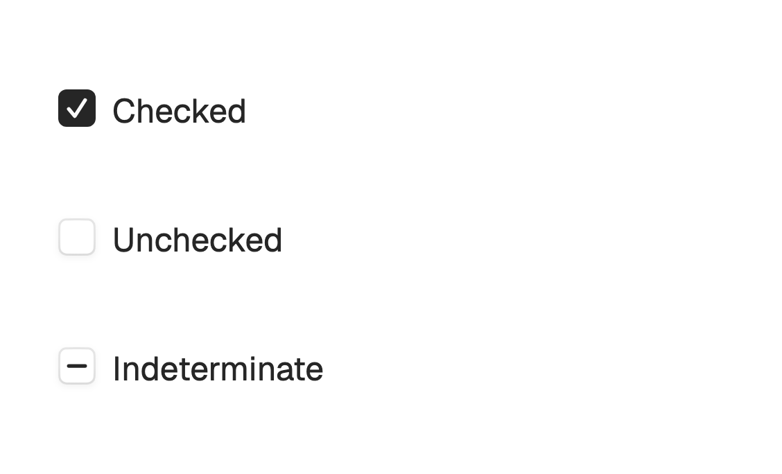 Checkbox states