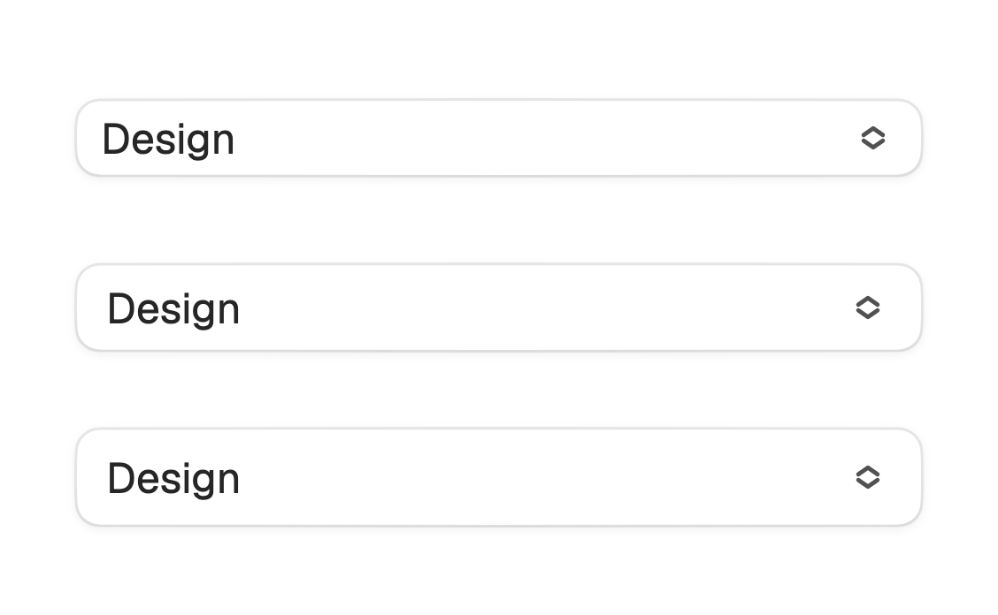 Combobox sizes