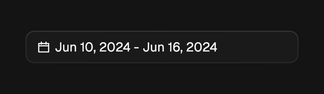 Date picker range