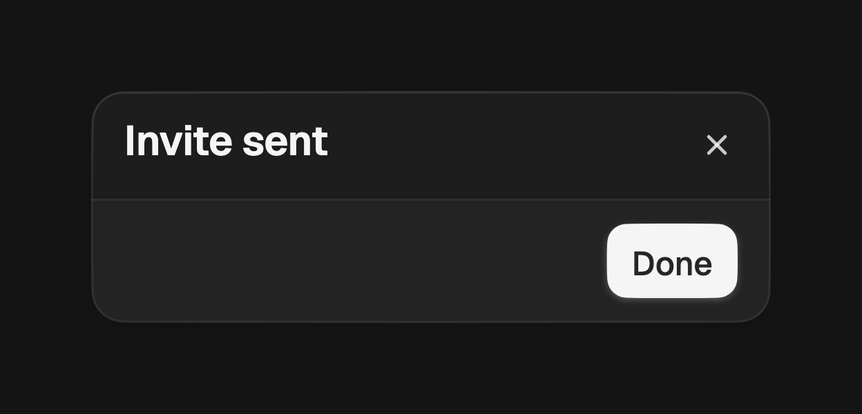 Dialog filled footer