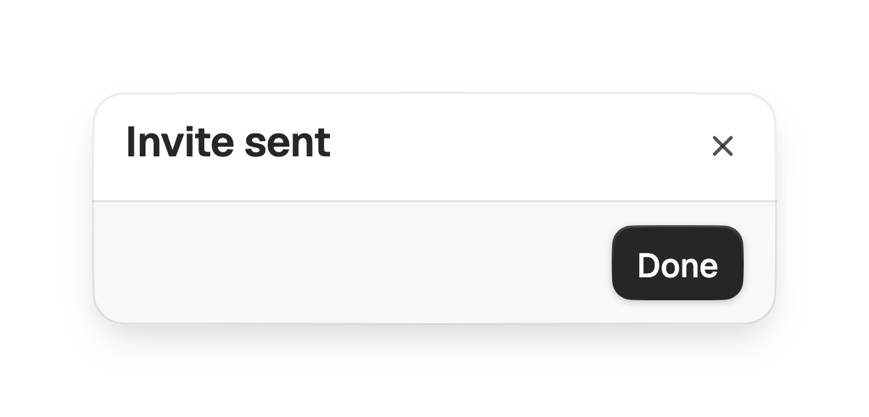 Dialog filled footer