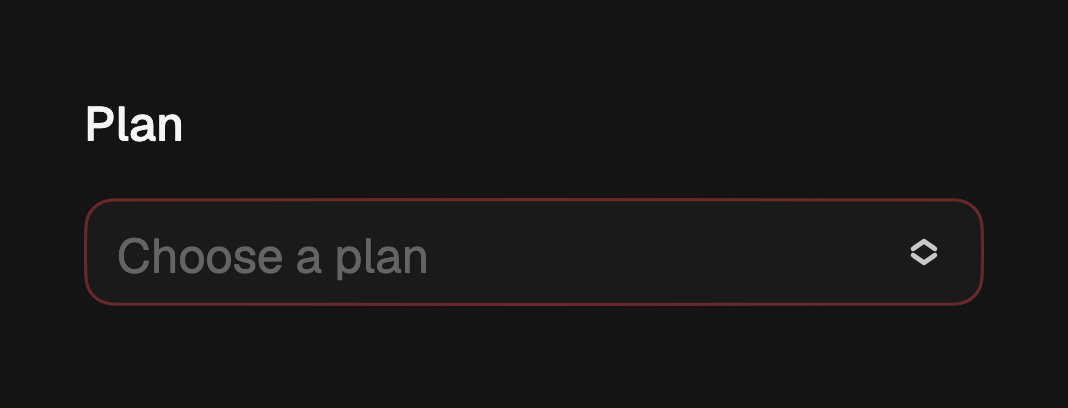 Select label and error
