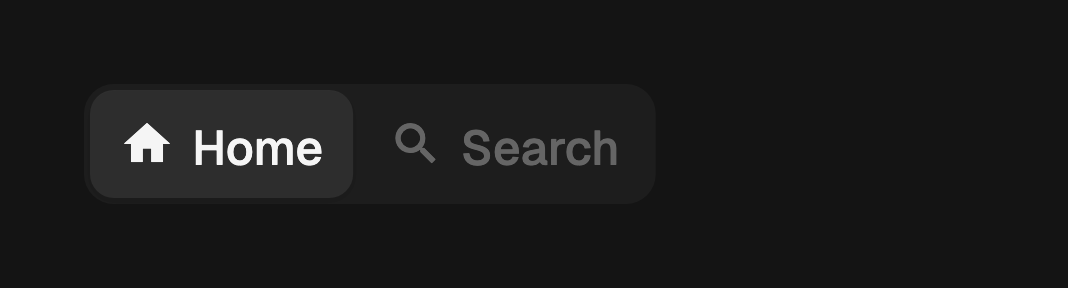 Tabs with icons