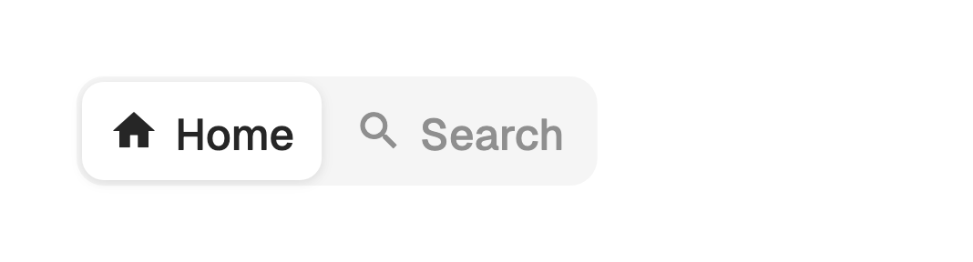 Tabs with icons