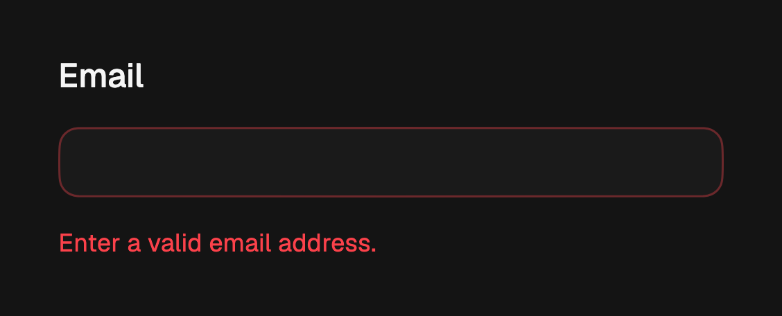 Text field error