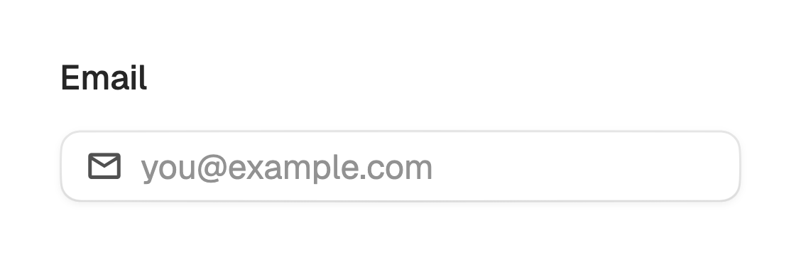Text field with icon