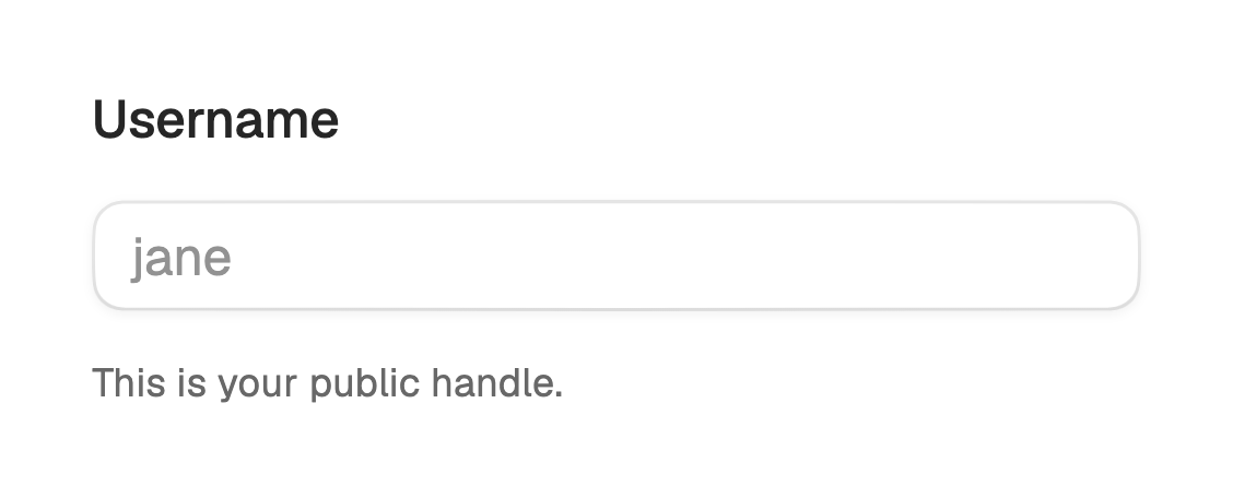 Text field with helper
