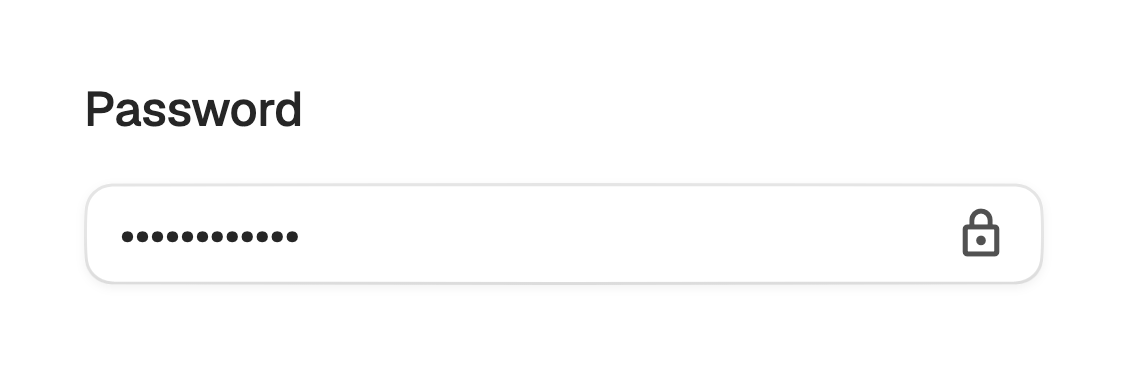 Password field