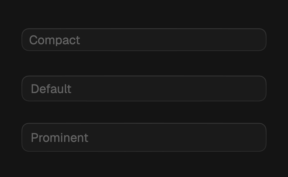 Text field sizes